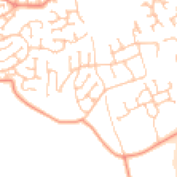 Daytime road noise heatmap for WR9 7TJ