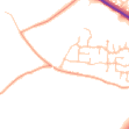 Daytime road noise heatmap for WR9 7UA