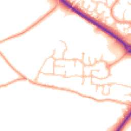 Daytime road noise heatmap for WR9 7UB
