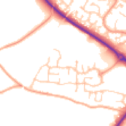 Daytime road noise heatmap for WR9 7UE