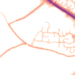 Daytime road noise heatmap for WR9 7UG