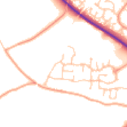 Daytime road noise heatmap for WR9 7UL