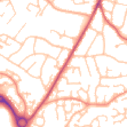 Daytime road noise heatmap for WR9 8AY