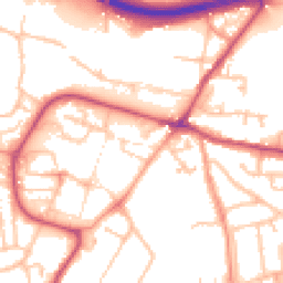 Daytime road noise heatmap for WR9 8EP