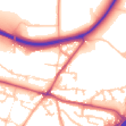 Daytime road noise heatmap for WR9 8LN