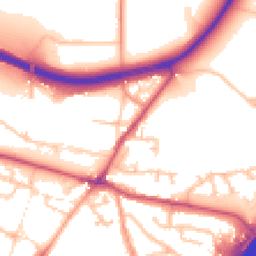 Daytime road noise heatmap for WR9 8LP