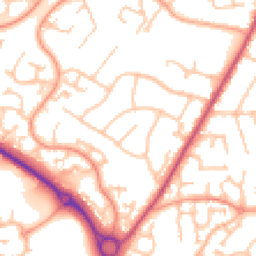 Daytime road noise heatmap for WR9 8NY