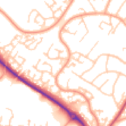 Daytime road noise heatmap for WR9 8PB