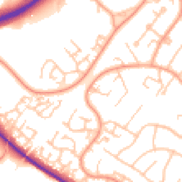 Daytime road noise heatmap for WR9 8TG