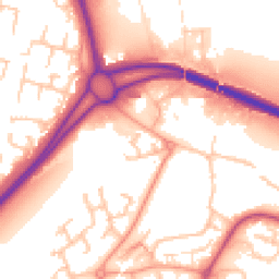 Daytime road noise heatmap for WR9 9AT