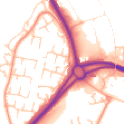 Daytime road noise heatmap for WR9 9DQ