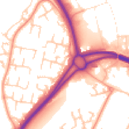 Daytime road noise heatmap for WR9 9DW