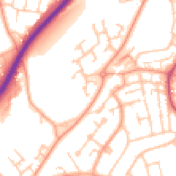 Daytime road noise heatmap for WR9 9LL