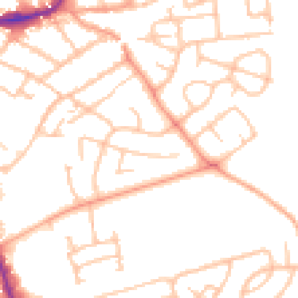 Daytime road noise heatmap for WS10 0BL