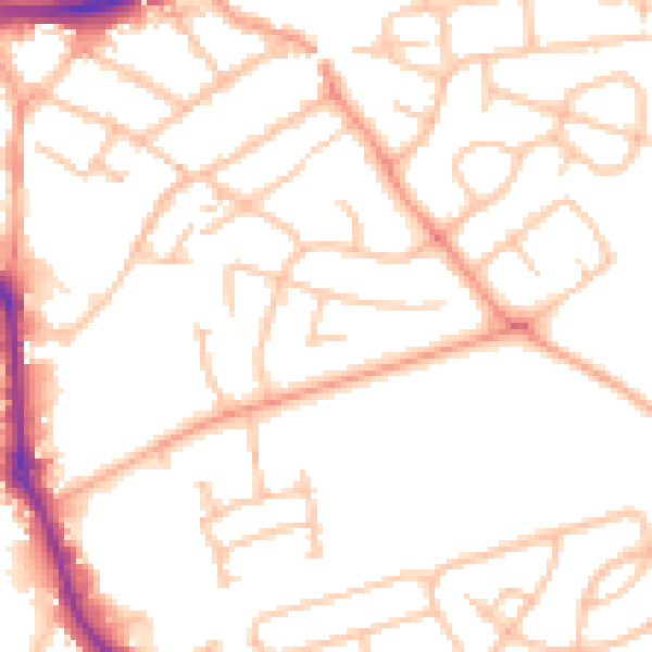 Daytime road noise heatmap for WS10 0BN