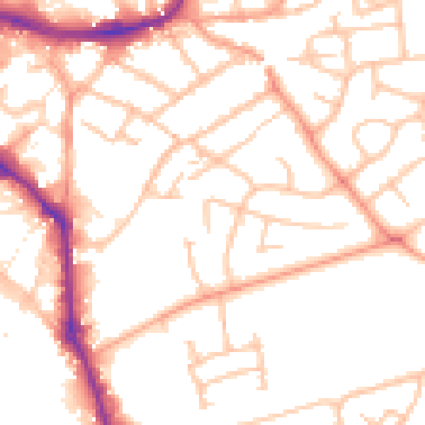Daytime road noise heatmap for WS10 0BW