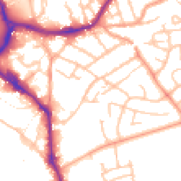 Daytime road noise heatmap for WS10 0BZ