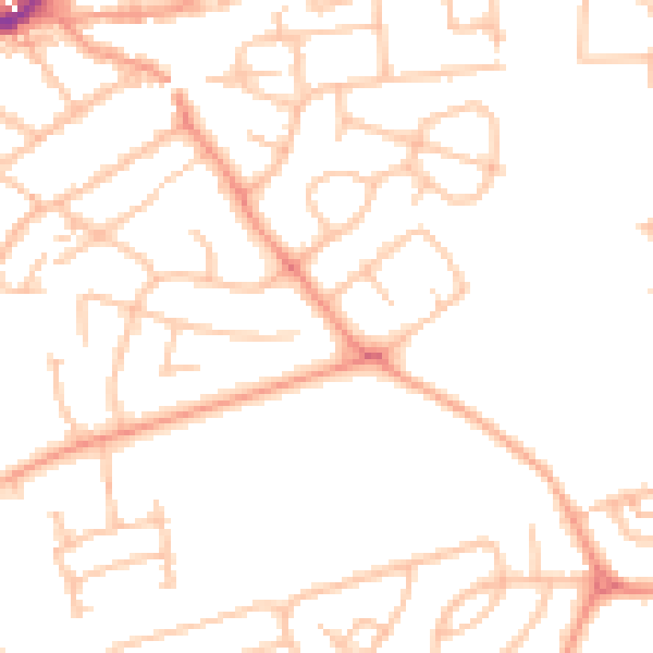 Daytime road noise heatmap for WS10 0DH