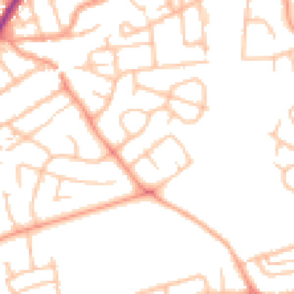 Daytime road noise heatmap for WS10 0DJ