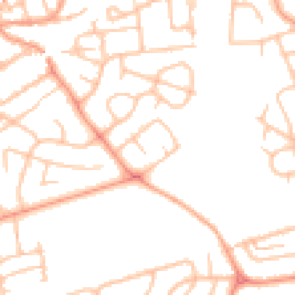 Daytime road noise heatmap for WS10 0DL