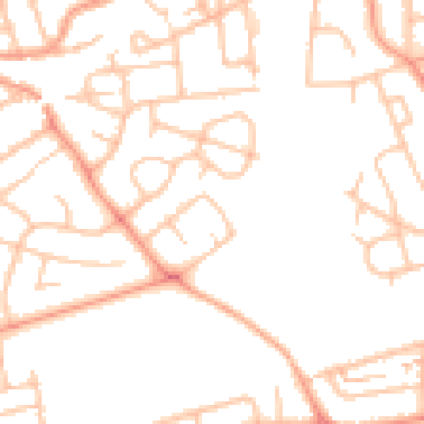 Daytime road noise heatmap for WS10 0DN