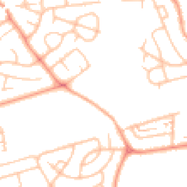 Daytime road noise heatmap for WS10 0DR