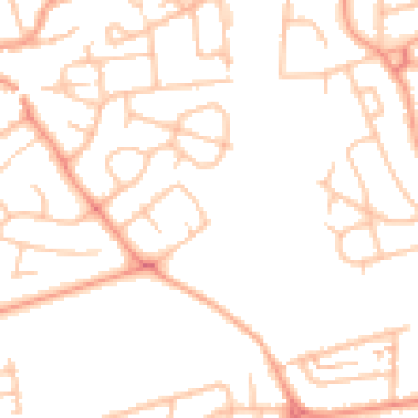 Daytime road noise heatmap for WS10 0DW