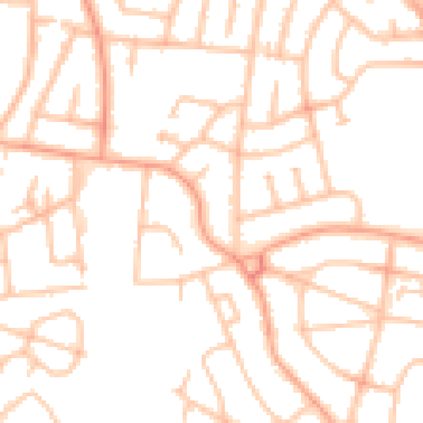 Daytime road noise heatmap for WS10 0DY