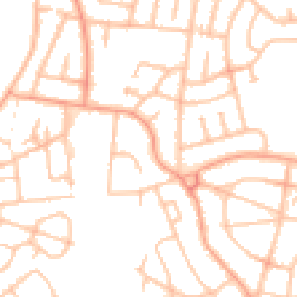 Daytime road noise heatmap for WS10 0DZ
