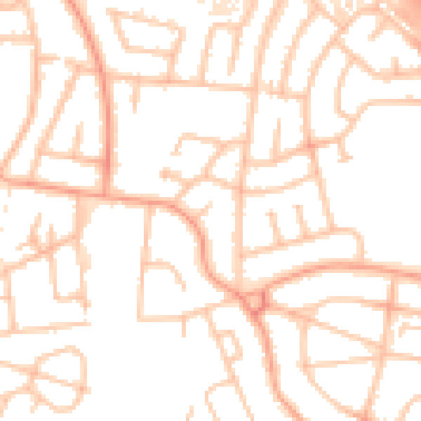 Daytime road noise heatmap for WS10 0EA