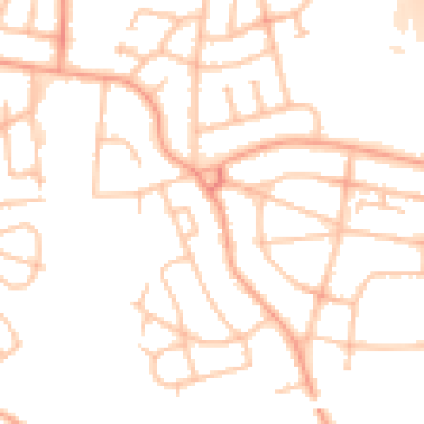 Daytime road noise heatmap for WS10 0EB