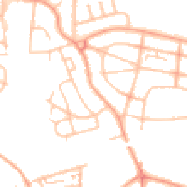 Daytime road noise heatmap for WS10 0ED