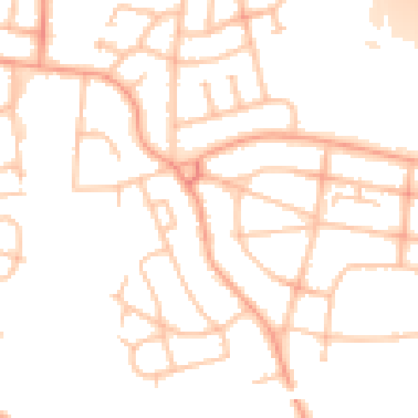 Daytime road noise heatmap for WS10 0EE