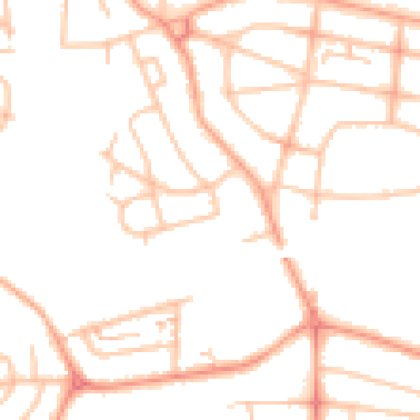 Daytime road noise heatmap for WS10 0EN