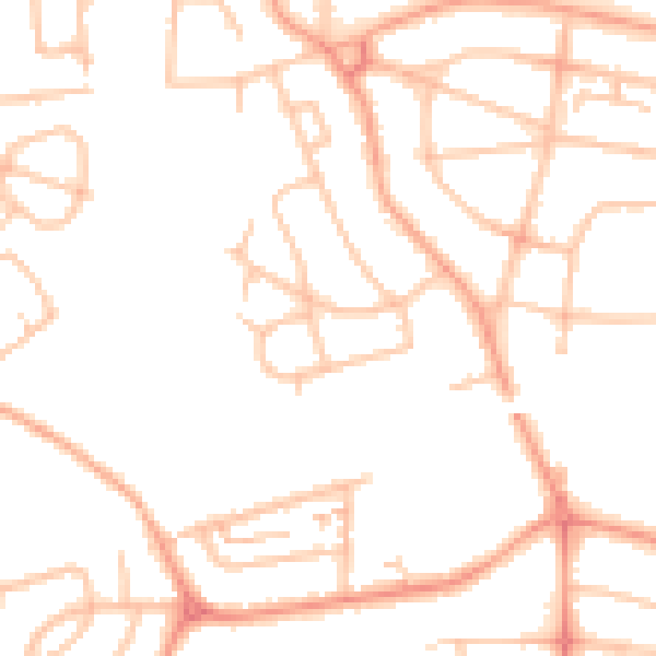 Daytime road noise heatmap for WS10 0EP