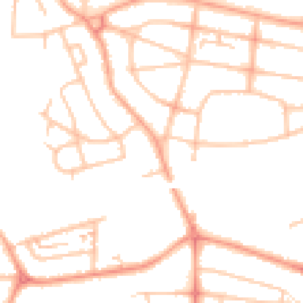 Daytime road noise heatmap for WS10 0EQ