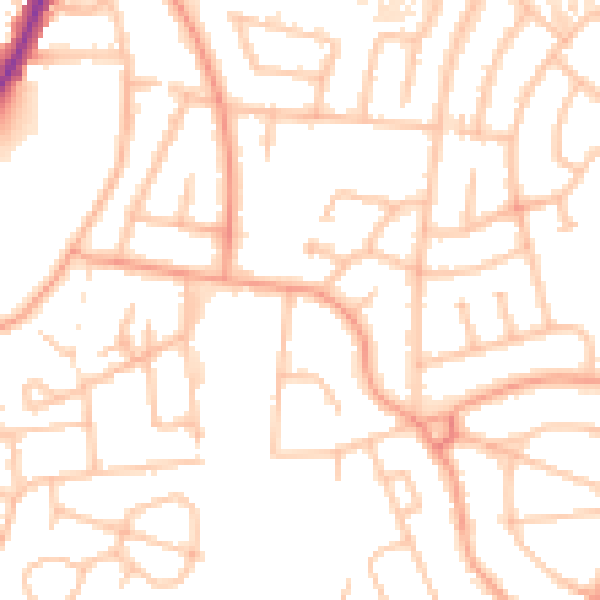 Daytime road noise heatmap for WS10 0HF