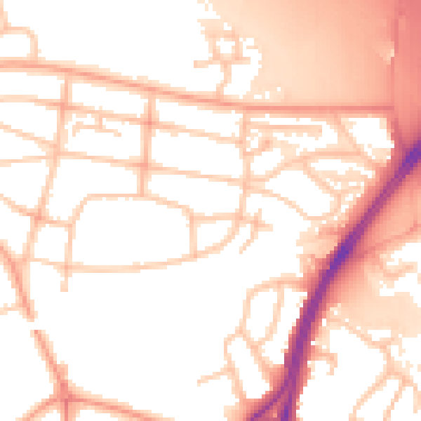Daytime road noise heatmap for WS10 0JH