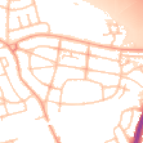 Daytime road noise heatmap for WS10 0JL