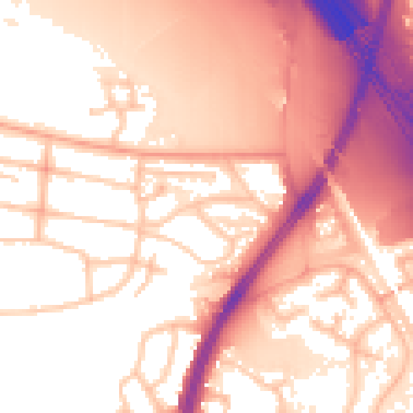 Daytime road noise heatmap for WS10 0LL