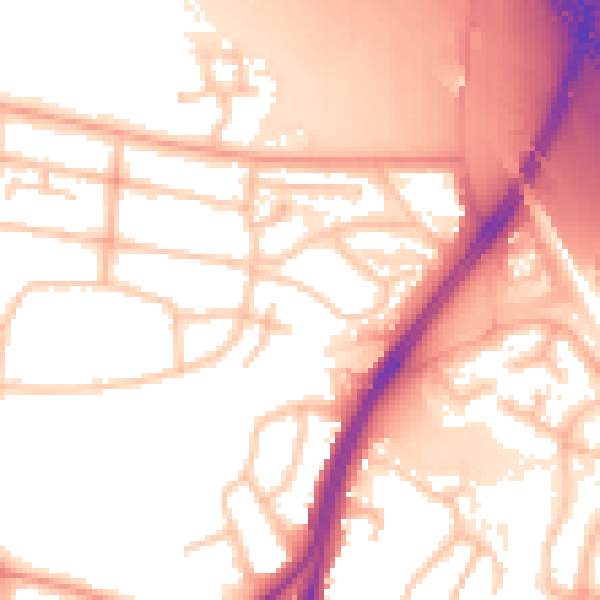 Daytime road noise heatmap for WS10 0LN