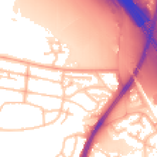 Daytime road noise heatmap for WS10 0NB