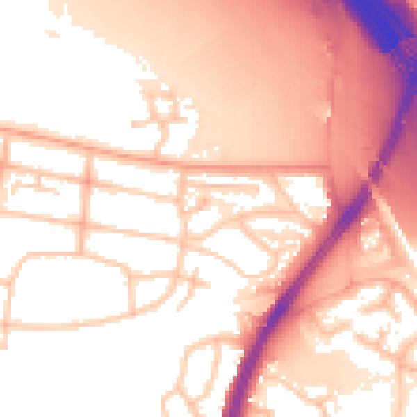 Daytime road noise heatmap for WS10 0ND