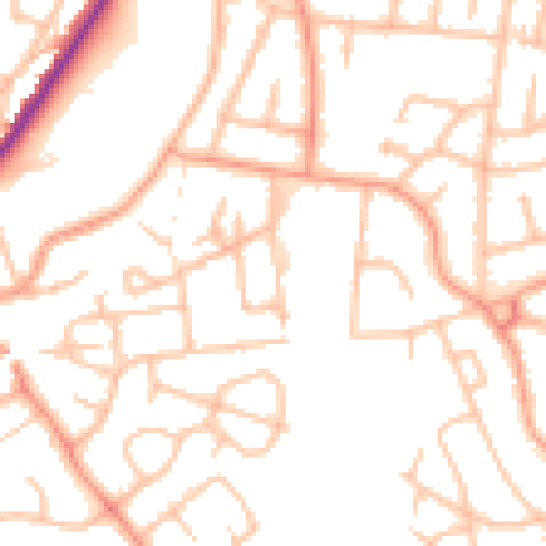 Daytime road noise heatmap for WS10 0QF