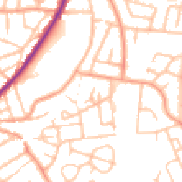 Daytime road noise heatmap for WS10 0RF