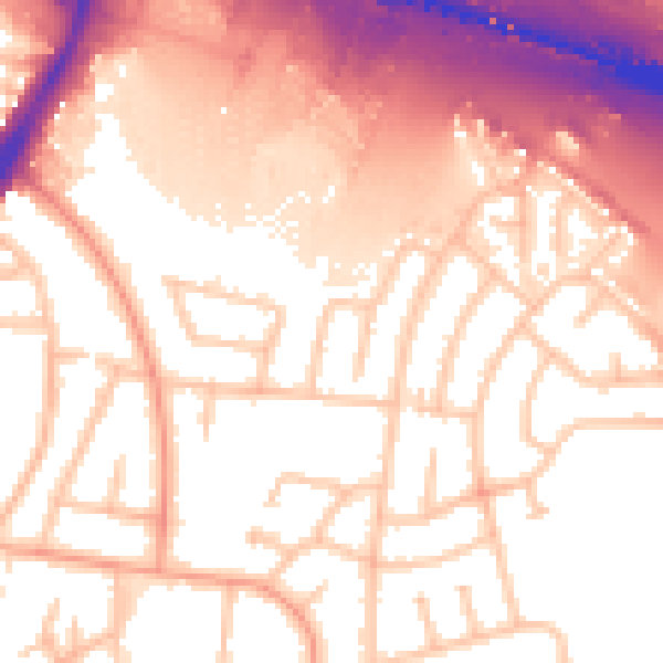 Daytime road noise heatmap for WS10 0RU