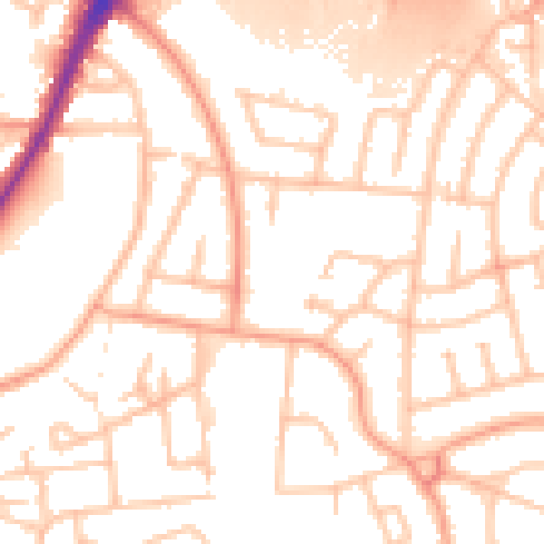Daytime road noise heatmap for WS10 0RX