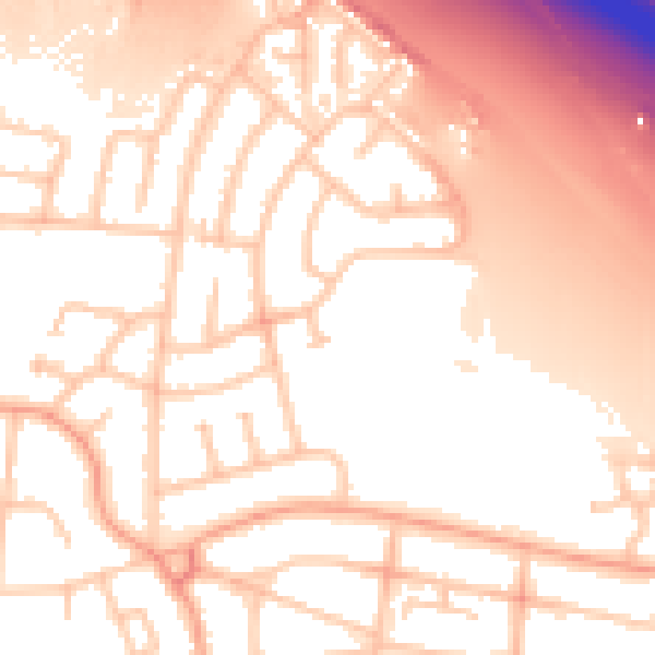 Daytime road noise heatmap for WS10 0SE