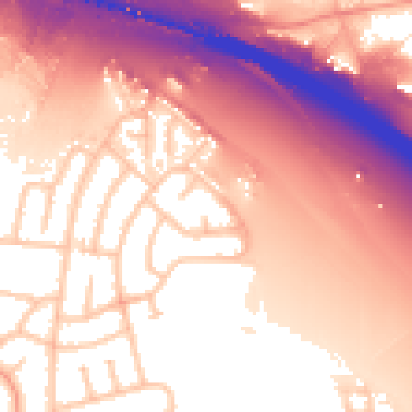 Daytime road noise heatmap for WS10 0SH