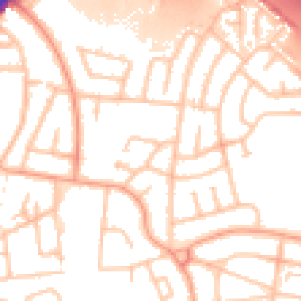 Daytime road noise heatmap for WS10 0TT